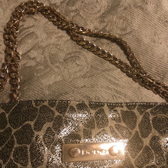 Large Gold and Brown Leopard print studded purse - Picture 2 of 4